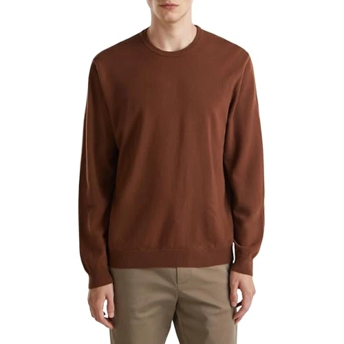 United Colors of Benetton Maille G/C M/L, Marron, Large