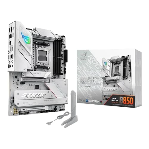 Offerta a tempo: ASUS ROG Strix B850-A Gaming WiFi AMD AM5 B850 ATX Scheda madre 14+2+2 Power Stages, DDR5 AEMP, 2.5G LAN, WiFi 7 con Q-Antenna, 4X M.2, PCIe 5.0, USB 20Gbps Type-C, AI Networking II, ASUS AI Advisor - 5% da 199.00 € a 189.00 €