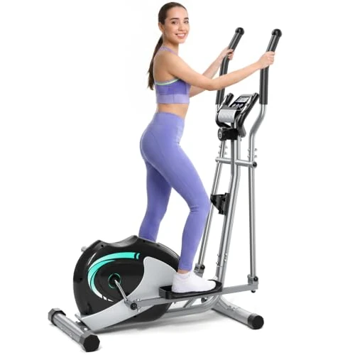 Offerta a tempo: Dripex Ellittica da Casa, Ellittica Professionale Silenziosa & Display LCD, 16 Livelli di Resistenza Regolabili, Cardiofrequenzimetro e Porta Borraccia, Attrezzi Palestra Casa - 10% da 209.99 € a 189.52 €