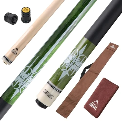Offerta a tempo: CUESOUL Stecca da Biliardo da 58 Pollici, Punta da 21 Once e Punta da 13 mm, Stecca da Biliardo con avvolgimento Irlandese, confezionata in Una Custodia per Stecche Marrone - 37% da 69.99 € a 43.99 €