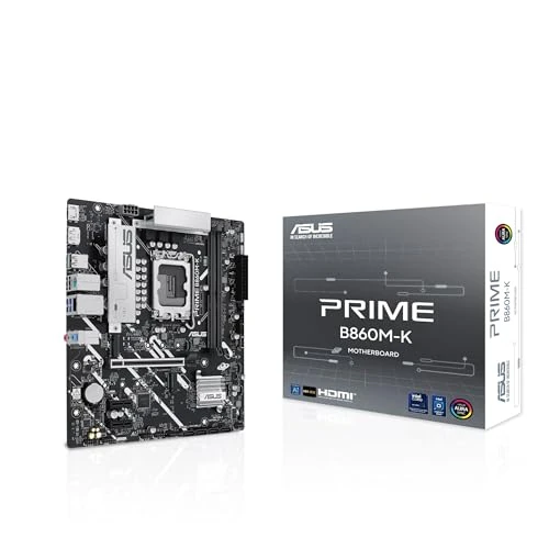 Limited offer: ASUS PRIME B860M-K Intel mATX motherboard, 6+1+1+1 Discrete MOS, DDR5, PCIe 4.0, 2xM.2 slots, Realtek 2.5Gb Ethernet, DisplayPort, HDMI,USB 10Gbps, front USB 5Gbps Type-C from 109.95 EUR to 109.95 EUR (save 0%)