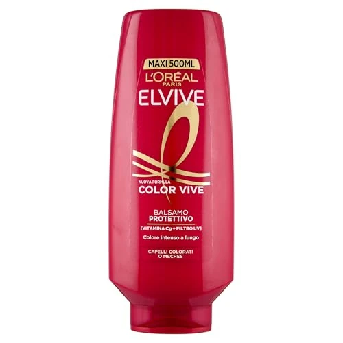 Offerta a tempo: L'Oréal Paris Elvive Balsamo Sublimante, Per Tutti i Capelli Colorati, Colore Protetto per 40 Lavaggi e Luminosità Estrema, Capelli Nutriti e Districati, Con Vitamina C, Color Vive, 500 ml - 34% da 6.99 € a 4.61 €