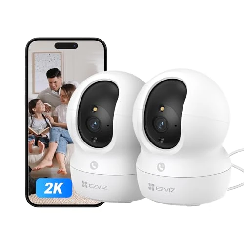 Offre limitee: EZVIZ 2K Caméra Surveillance WiFi Intérieure, Camera Bébé WiFi 2.4Ghz Pan/Tilt à 360 °, Vision Nocturne Intelligente, Suivi Auto, Audio Bidirectionnel, Mode Veille, Alexa, CP1 Pro 2K 2Pack de 59.99 EUR a 59.99 EUR (economie 0%)