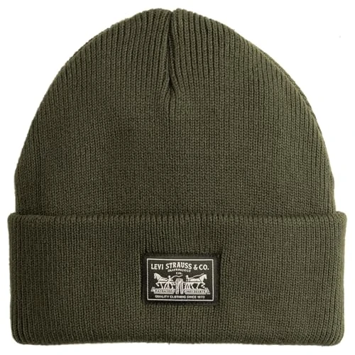 Levi's Backpatch Beanie Strickmützen für Herren, Color Duffle Bag, One Size