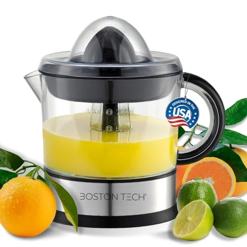 MasterJuicer: Electric Citrus Juicer | 700 ml, Double Turn Sense, 40 W | 2 Cones, BPA Free, Leakproof, Dust Cover and Dishwasher Safe | Eco-Friendly Spanish Brand