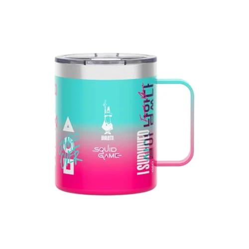 Offerta a tempo: Bialetti Camp Mug Squid Game©, 420ml, Acciaio Inox, Double Wall - 40% da 11.45 € a 6.87 €