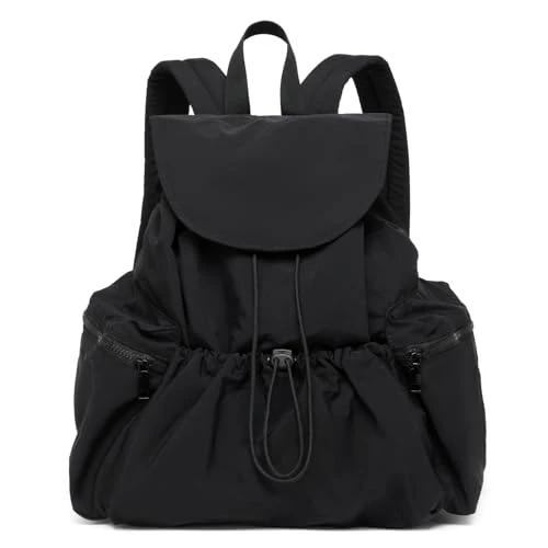 EnhbZoilism Street Rugzak voor dames, schoolrugzak, grote casual reisrugzak, lichte fietsrugzak, reisrugzak, wandelrugzak, sportrugzak, waterdichte nylon rugzak, beige, L