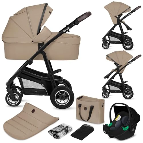 Offerta a tempo: Bianka Passeggino 3 in 1 per Bambini da 0 a 48 mesi, Sistema Modulare con Seduta Secchiello, Navicella + Ovetto Neonato, Leggero, Pieghevole, Ruote Grandi per Città e Campagna, Cappottina XXL UPF50+ - 14% da 267.36 € a 229.97 €