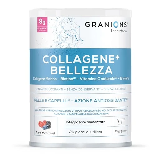 Offre limitée : Collagene Marin - Acide Hyaluronique - Granions - Fruits Rouges - 216g de 30.05 € à 19.99 € (33% de remise)