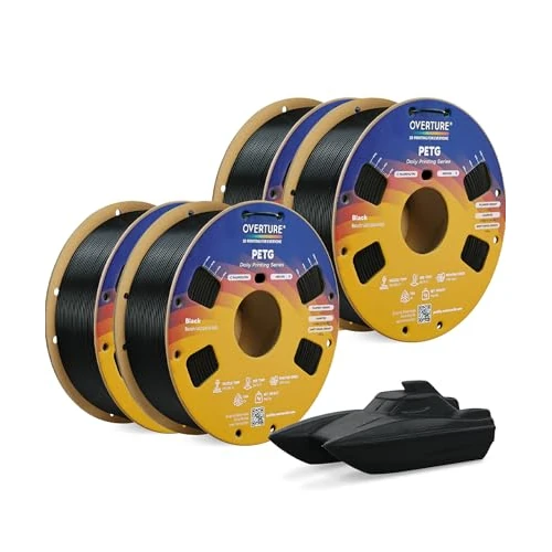 Offre limitée : OVERTURE PETG Filament 1.75mm 4KG Bobine Imprimante 3D(Noir*4) de 48.60 € à 48.60 € (0.00% de remise)