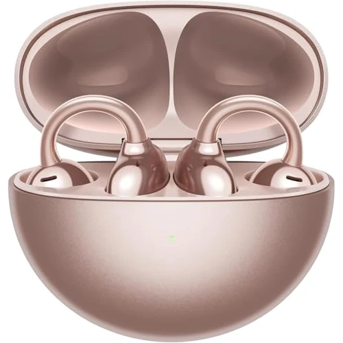 HUAWEI FreeClip écouteurs, écouteurs sans Fil, Bluetooth, 8 Heures d'autonomie, Écoute Ouverte subversive, Ajustement sûr, Confort de Port Optimal, avec iOS, Android et Windows, IP54, Or