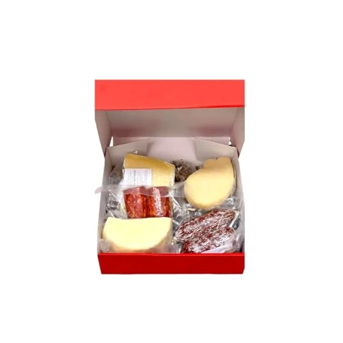 Estock1Food Box für Verkostung, Verpackung Weihnachten auf Basis von Aufschnitt und Käse, sizilianisch, 2 kg