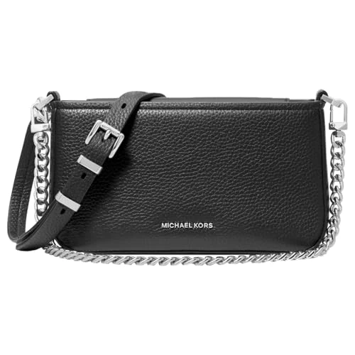 Michael Kors Damska torba typu crossbody Bryant Small Convertible, Sprzęt w srebrnym odcieniu/czarny, Rozmiar Uniwersalny