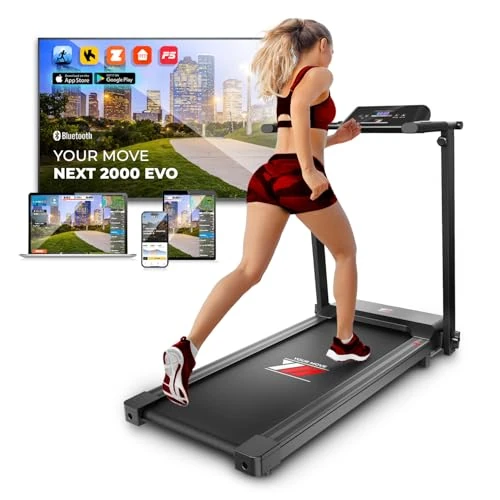 Offerta a tempo: YM Tapis Roulant Salvaspazio 14 km/h, Marchio Italiano, Bluetooth + APP Interattive, Tapis Roulant Elettrico Pieghevole, Porta Tablet, Display LED, Garanzia e Assistenza ITALIA, NEXT 2000, Your Move - 0.00% da 349.99 € a 349.99 €