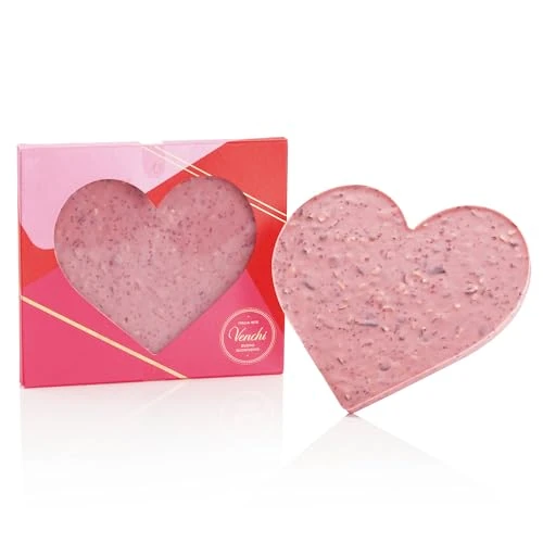 Venchi - Brutto&Buono Rose, Artisan White Chocolate Slab with Raspberry & Almonds, Gluten Free, Valentine's Day Collection, 300 g, Gift Idea