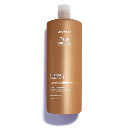 Offerta a tempo: Wella Professionals Ultimate Smooth Shampoo - Shampoo Idratante con Squalano e Omega 9 - Ristrutturante Capelli Secchi, Opachi e Crespi (1L) - 57% da 62.20 € a 26.92 €