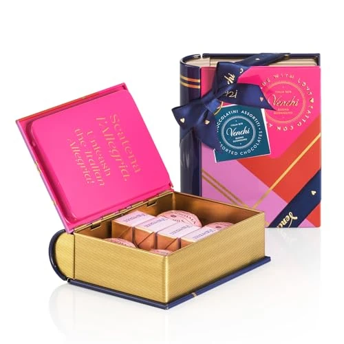 Offerta a tempo: Venchi Mini Libro con 8 Cioccolatini BacioDiDama e Cremino Caramel Gold, Senza Glutine, Confezione da 105 g, Idea Regalo per la Festa della Mamma - 36% da 15.94 € a 10.20 €