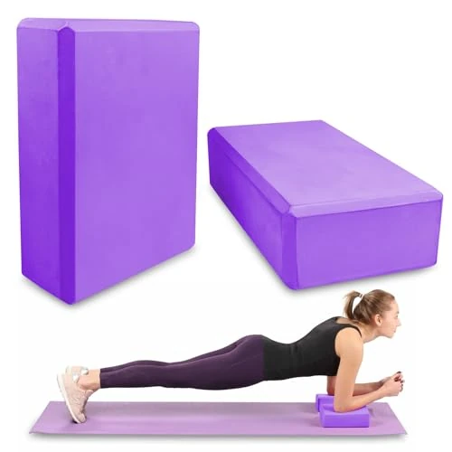 Offerta a tempo: Lixiluxia 23×15×7.6cm Mattoncini 2 Pezzi, Blocco Schiuma Eva per Pilates, Fitness, Esercizi, Stretching (Viola) - 0.00% da 10.99 € a 10.99 €