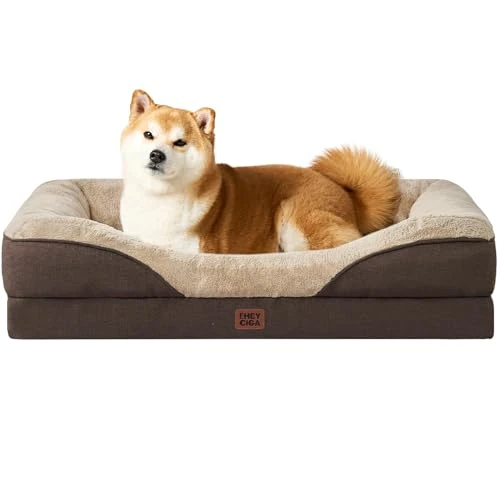Oferta limitada: EHEYCIGA Ortopedica Cama para Perro Grande 91x68x17.5 cm, Marrón de 42.24 € a 42.24 € (ahorro 0.00%)