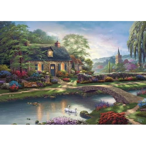 Oferta limitada: Schmidt Spiele 59775 Thomas Kinkade, Stoney Creek Cottage-Puzzle (1000 Piezas), Multicolor de 16.00 € a 16.00 € (ahorro 0.00%)