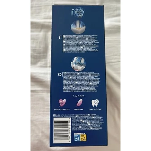 Oral-B iO 2 Brosse A Dents Electrique Bleue Pour Adultes, 3 Modes De Nettoyage, Doux Pour Les Gencives, Brossage Souple, Accessoires, Brossette Oral B De Rechange, Chargeur, Bleu Océan