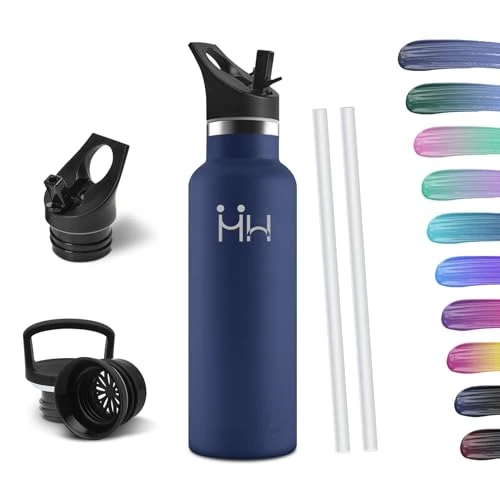 Limited offer: HoneyHolly Thermos Flask, 500 ml, BPA-Free, Stainless Steel, Leak-Proof Insulated Flask, Double-Walled, Water Bottle, Stainless Steel, Thermos Flask, with Straw, Suitable for Carbonated Drinking from 12.33 EUR to 10.48 EUR (save 15%)