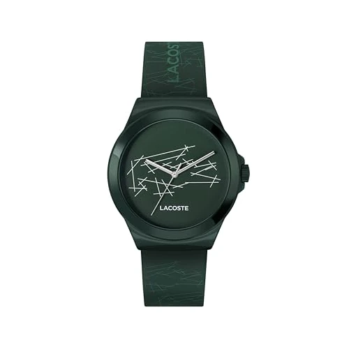 Offre limitée : Lacoste Montre à Mouvement à Quartz Trois Aiguilles pour Homme et Femme Collection NEOCROC avec Bracelet en Silicone Vert - 2011391 de 99.00 € à 69.30 € (30% de remise)