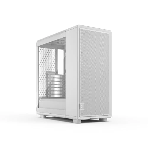 Fractal Design Epoch White - Verre trempé Clear Tint - Panneau Avant en Maille - Trois Ventilateurs Momentum 12 Inclus - Intérieur spacieux - Support ATX/mATX/ITX