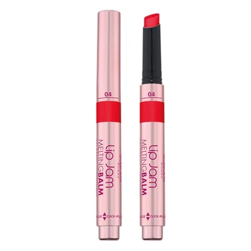 Deborah Milano Lip Jam Melting Balm, Kolorowy i Błyszczący Balsam do ust, sprawia, że usta są miękkie i gładkie, 04 truskawki, czerwony