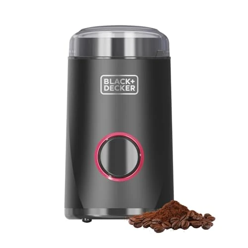 Offerta a tempo: Black+Decker - Macinacaffè Elettrico 150W | Lame in Acciaio Inox | Capacità 50g | Sistema di Blocco | Avvolgicavo | Piedini Antiscivolo | Compatto ed Elegante | Ideale per Caffè e Spezie - 17% da 29.99 € a 24.99 €