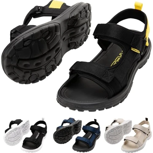 Offerta a tempo: Cressi dal 1946 - Pete Sandal Black/Yellow 42 - Sandalo Unisex Ideale per Le Giornate Estive in Spiaggia, Progettato per Comfort e Praticità in Ambienti Acquatici, Nero/Giallo, 42 - 18% da 29.99 € a 24.58 €