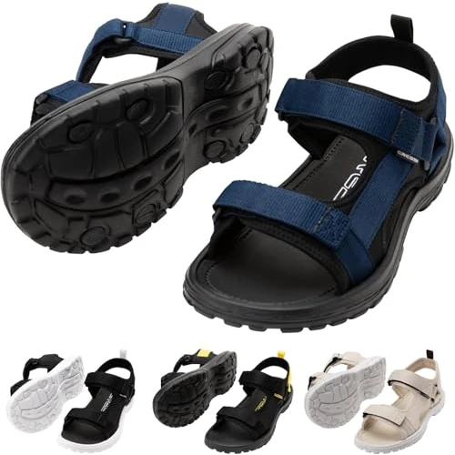 Cressi Pete Sandal Black/Blue Navy 43 - Unisex Sandal Ideal for Summer Days at the Beach, Designed for Comfort and Practicality in Aquatic Environments, Black/Blue Navy, 43
