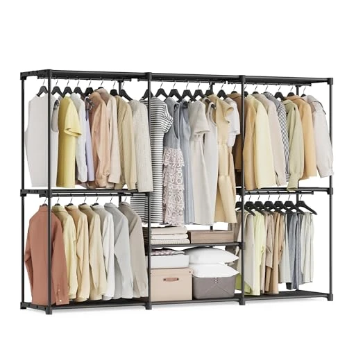 Offerta a tempo: SONGMICS Armadio Aperto, Guardaroba Autoportante, 205 x 43 x 166 cm - 0.00% da 49.99 € a 49.99 €