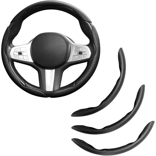 Offerta a tempo: EINESIN 3x Coprivolante in Fibra di Carbonio Antiscivolo, Design Segmentato a Farfalla, Universale per il 99% delle Auto, Protezione e Rivestimento - 19% da 19.99 € a 16.24 €