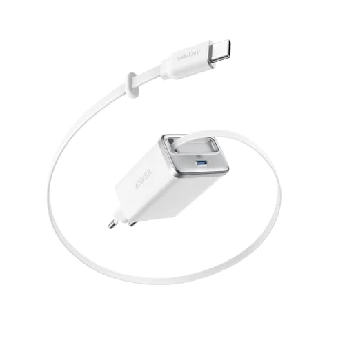 Oferta limitowana: Anker Nano ładowarka USB-C 35W, kompaktowa, szybkie ładowanie, 2 porty, zintegrowany, wytrzymały kabel Anker InstaCord, wysuwany, dla iPhone 17/16/15, iPad, Pixel i innych urządzeń (biały) z 142.96 zł na 98.98 zł (oszczędź 31%)