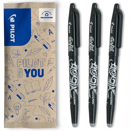 Limited-time offer: PILOT - FriXion Ball Erasable Rollerball Pen 0.7mm - Black Ink - Pack of 3 | WRITE & ERASE: 0.7mm erasable black rollerball pens for smooth everyday notes and easy corrections. from 7.26 £ to 7.26 £ (save 0.00%)