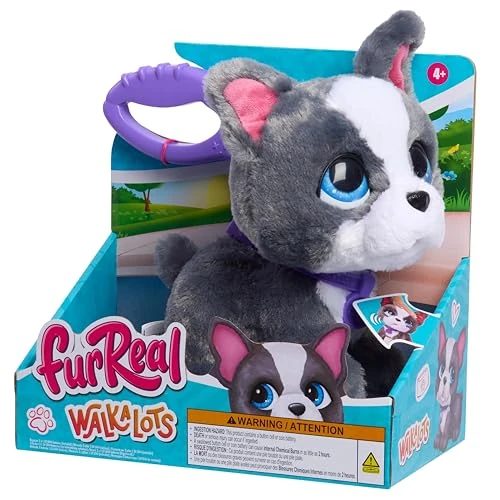 Offerta a tempo: Just Play Peluche interattivo di Bulldog francese furReal Walk-A-Lots, cucciolo di peluche che cammina con suoni da 20,3 cm, 4 pezzi, giocattoli per bambini dai 4 anni - 51% da 27.99 € a 13.64 €