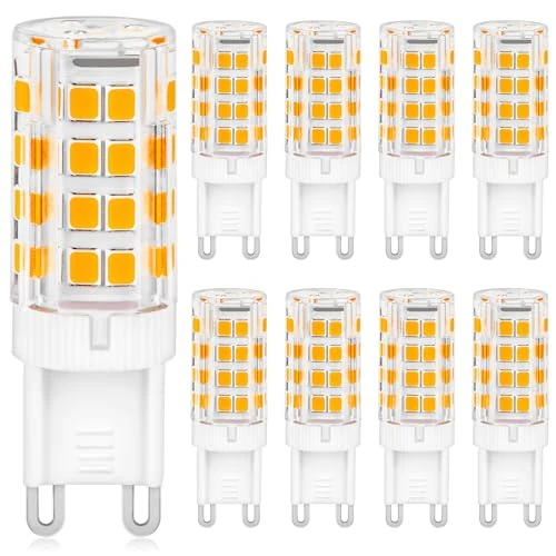 Begrenztes Angebot: G9 LED Lampe Warmweiß 3000K, G9 Glühbirne 5W Ersatz Für 30W-40W Halogenlampe, G9 LED Leuchtmittel 500LM, led g9 warmweiss, kein Flackern, Nicht Dimmbar, 360° Abstrahlwinkel, AC 220-240V, 8er Set von 8.99 EUR auf 7.46 EUR (Rabatt 17%)