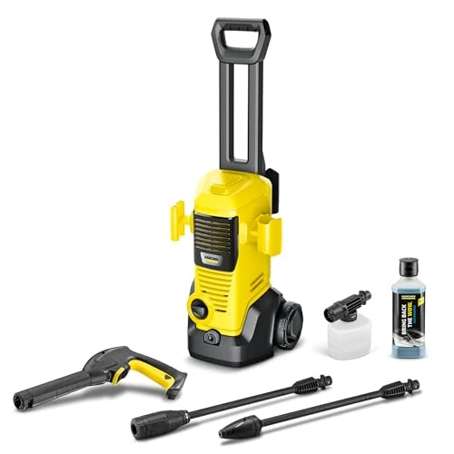 Kärcher myjka ciśnieniowa K 3 FJ, 120 barów, wydajność: 380 l/h, wydajność powierzchniowa: 25 m²/h, filtr wody, waga: 4,3 kg, pistolet ciśnieniowy, dysza rotacyjna, lanca Vario Power, dysza pianowa