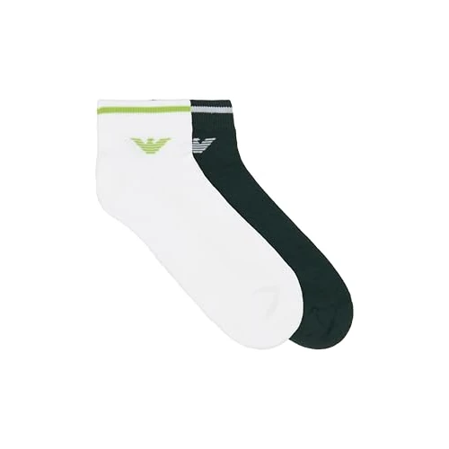 Emporio Armani CALZINI UOMO POP SPUGNA 2-PACK INTERNO BIANCO TU, bianco, Taglia unica