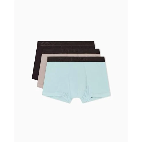 Emporio Armani Man's Shiny Logoband Pack 3-Pack Trunk Brown M