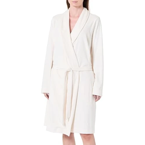 Emporio Armani Chenille Dressing Gown Robe de Chambre, Blanc, L Femme