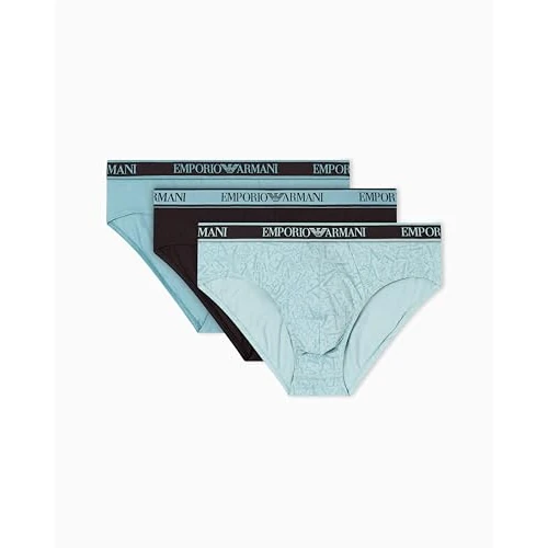 Emporio Armani Core Logoband - Slip da Uomo, Confezione da 3, Colore: Marrone, Taglia S, Marrone, S