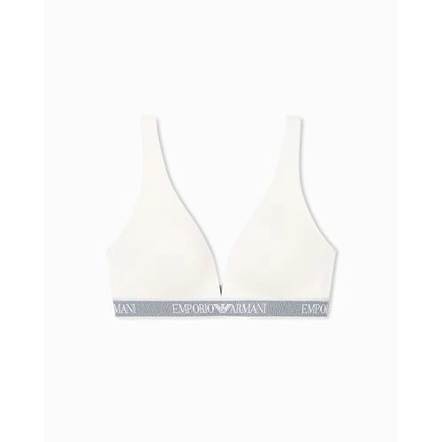 Offerta a tempo: Emporio Armani Iconic Logoband Reggiseno a Triangolo Imbottito Bianco XL, Bianco, XL - 56.77% da 70.00 € a 30.26 €