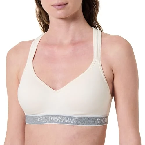 Limited-time offer: EMPORIO ARMANI Woman's Iconic Logoband Padded Bralette White S from 38.88 GBP to 38.88 GBP (save 0%)