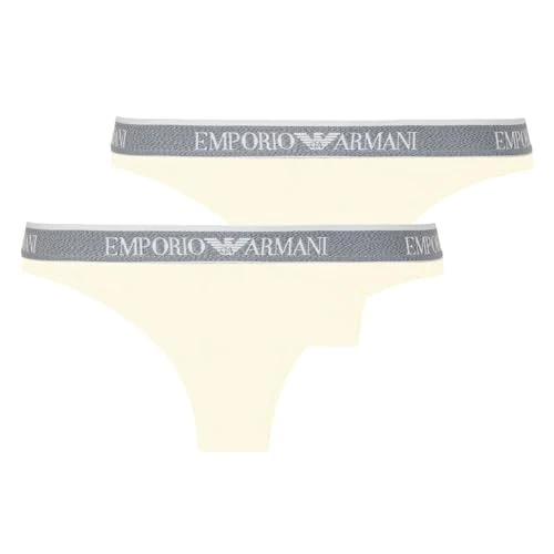 Emporio Armani Señoras Medio Deslizamiento, Marfil y Marfil, M