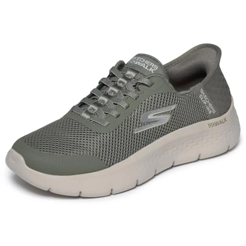 Oferta limitada: Skechers Mujer Go Walk Flex Grand Entry Slip-In ENTRENADOR, Olive Textile/Trim, 43 EU de 84.95 € a 60.00 € (ahorro 29%)