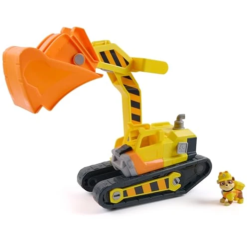 Rubble & Crew, Bulldozer di Rubble, con Attrezzi Rimovibili, Veicolo Giocattolo con Personaggio, Giocattoli di Paw Patrol per Bambini e Bambine, 3+ Anni
