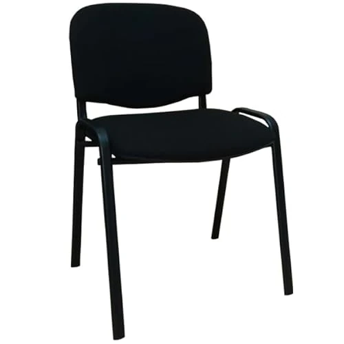 Offerta a tempo: SEDIAOFFICE - Sedie Ufficio Senza Ruote, Sedia Scrivania Ergonomica, per Studio, Sala D'Attesa, Sala Riunioni e Conferenze, Comoda Sedia Ufficio in Tessuto Economica (Base, Nero) - 0.00% da 49.99 € a 49.99 €