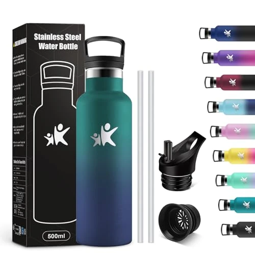 Limited-time offer: KollyKolla Children's Thermal Bottle 500 ml, Water Bottle with Straw, Easy to Clean, Reusable, Thermal Bottle, BPA Free, Leakproof, for Girls, Boys, School, Camping, School, Travel, from 16.70 GBP to 16.15 GBP (save 3%)